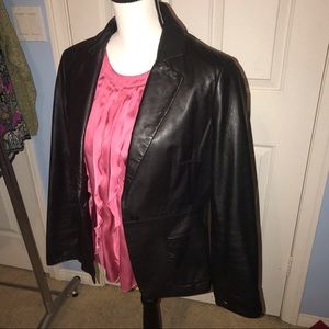 Black leather jacket